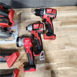 HOUSTON LOCATION - AS-IS MILWAUKEE 6 TOOL COMBO KIT W/ (2) BATTERY & CHARGER