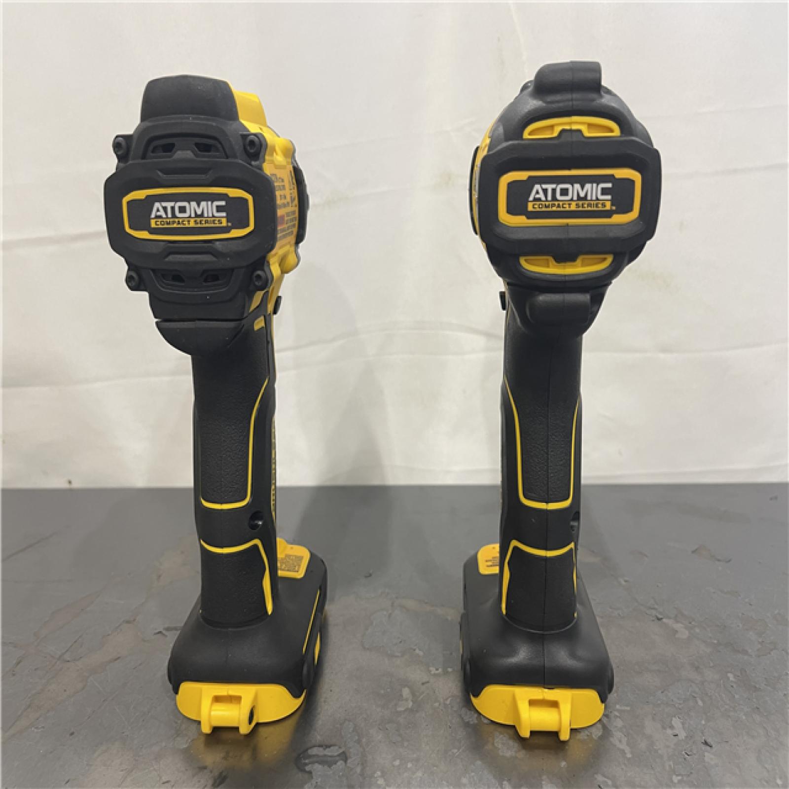 AS-IS-  DEWALT ATOMIC 20-Volt MAX Lithium-Ion Cordless Combo Kit (2-Tool) with (2) 2.0Ah Batteries  Charger and Bag