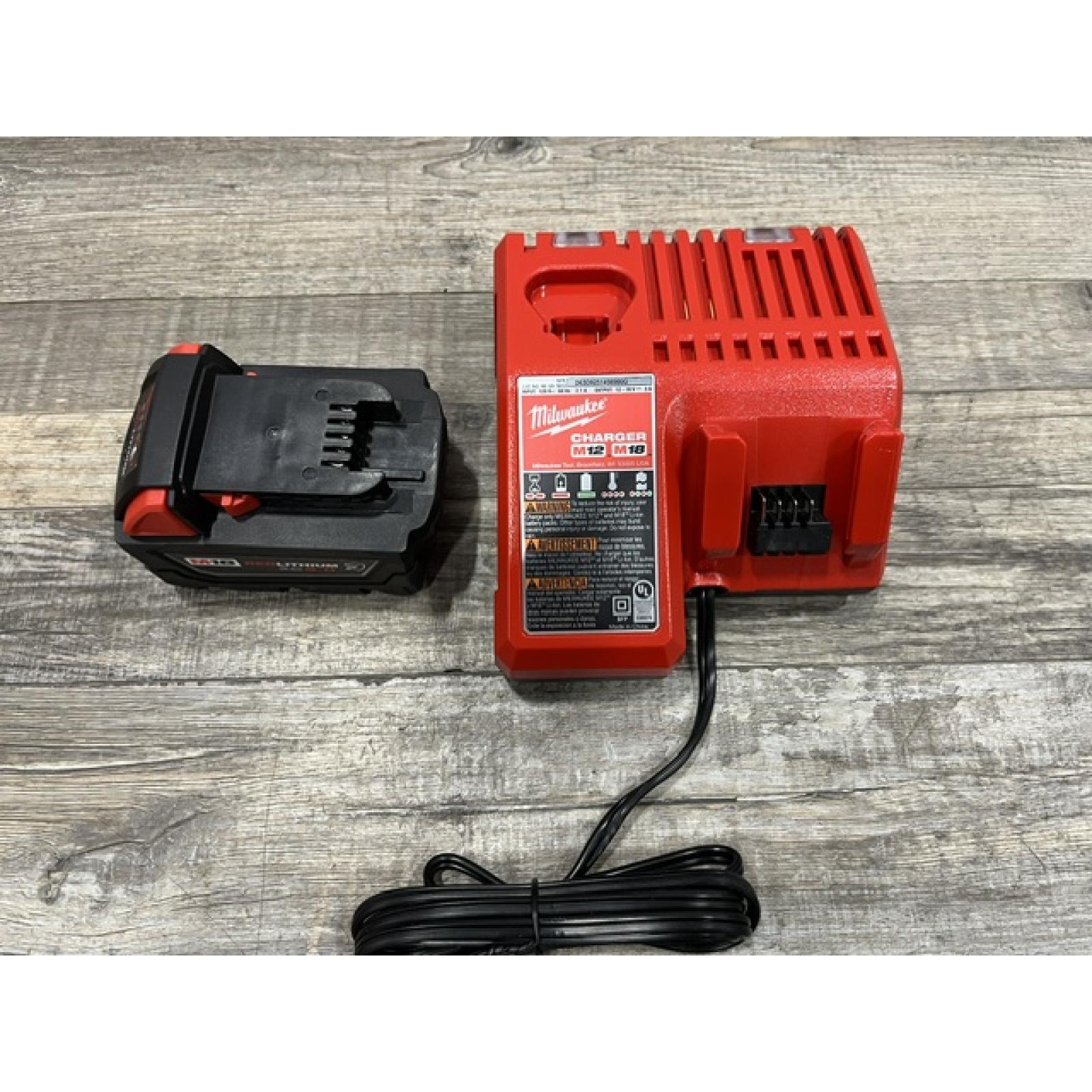 AS-IS Milwaukee 18-Volt Lithium-Ion XC Starter Kit with One 5.0Ah Battery and Charger