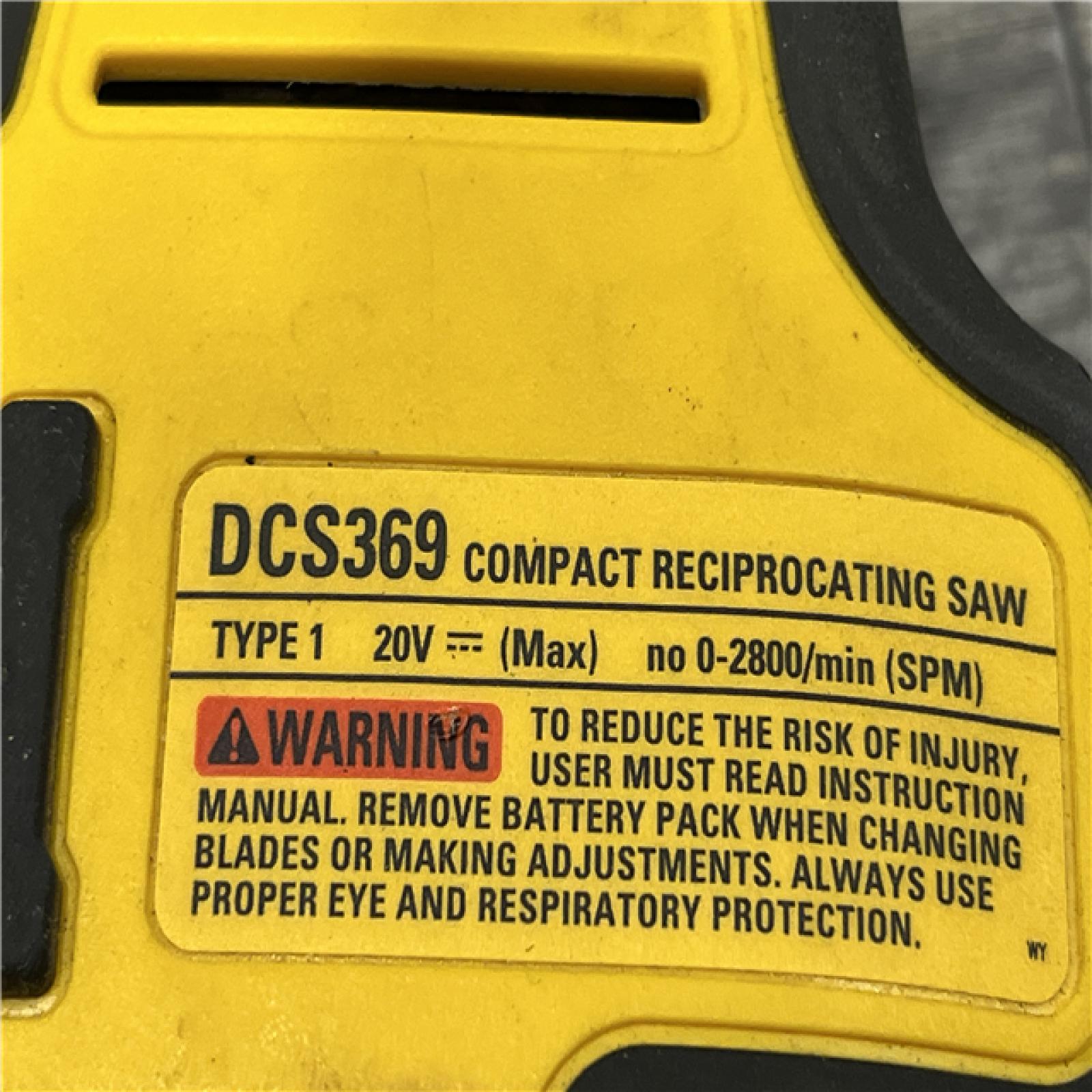 AS-IS DEWALT ATOMIC 20V MAX Cordless Brushless Compact Reciprocating Saw (Tool Only)