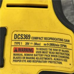 AS-IS DEWALT ATOMIC 20V MAX Cordless Brushless Compact Reciprocating Saw (Tool Only)