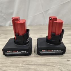 AS-IS Milwaukee M12 12V Lithium-Ion XC High Output 5.0 Ah Battery Pack (2-Pack) Starter Kit