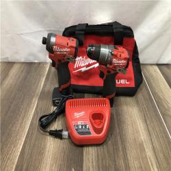 AS-IS Milwaukee FUEL 12-Volt Lithium-Ion Brushless Cordless Hammer Drill and Impact Driver Combo Kit