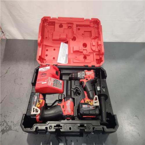 AS-IS- Milwaukee FUEL 18V Lithium-Ion Brushless Cordless Hammer Drill and Impact Driver Combo Kit (2-Tool) with 2 Batteries