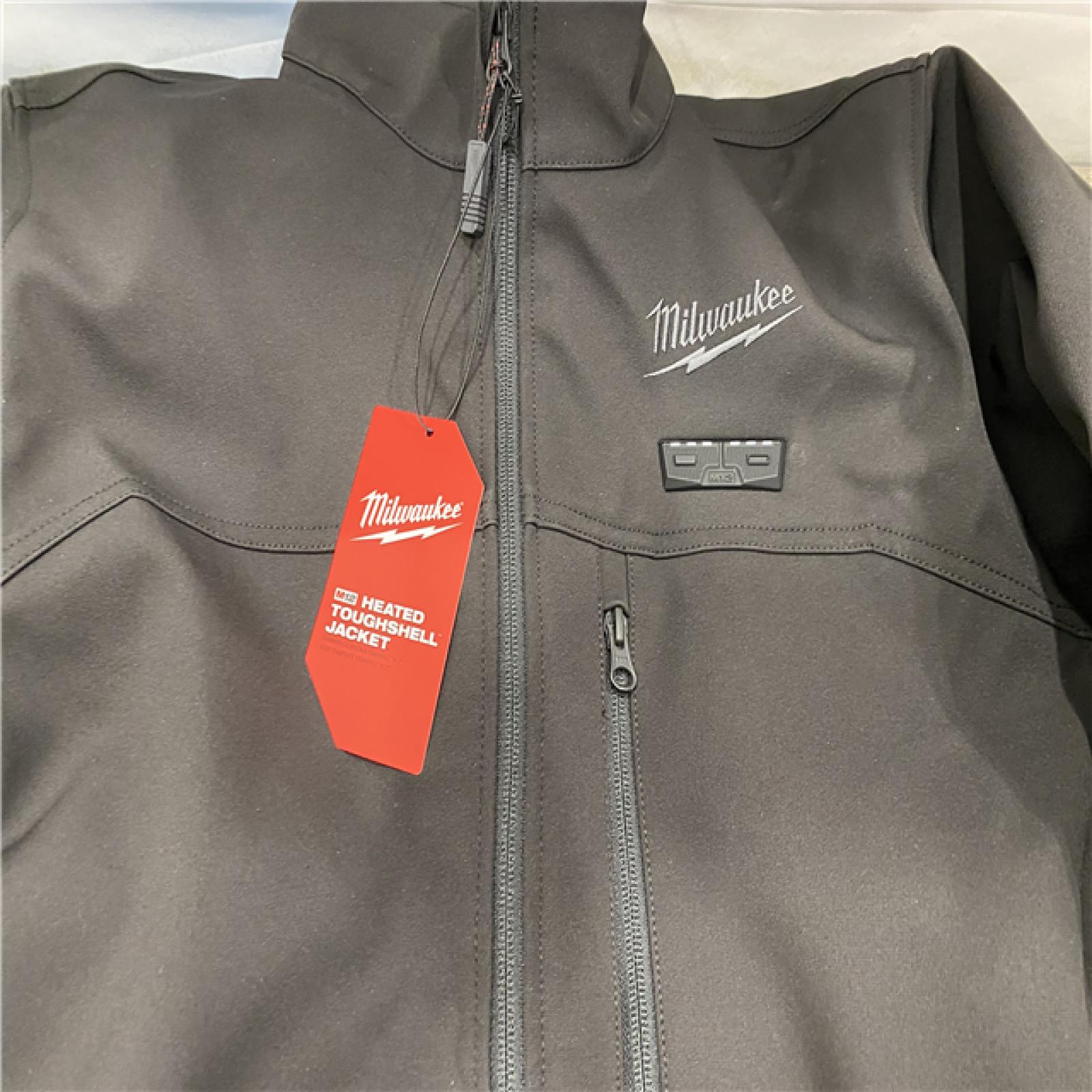 AS-IS Milwaukee Men's Large 12-Volt Lithium-Ion Cordless Tough Shell Black Heated Jacket Kit