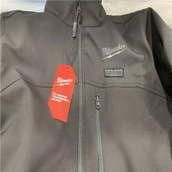 AS-IS Milwaukee Men's Large 12-Volt Lithium-Ion Cordless Tough Shell Black Heated Jacket Kit