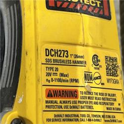 AS-IS DEWALT 20V MAX XR Cordless Brushless 1 in. SDS Plus L-Shape Rotary Hammer (Tool Only)