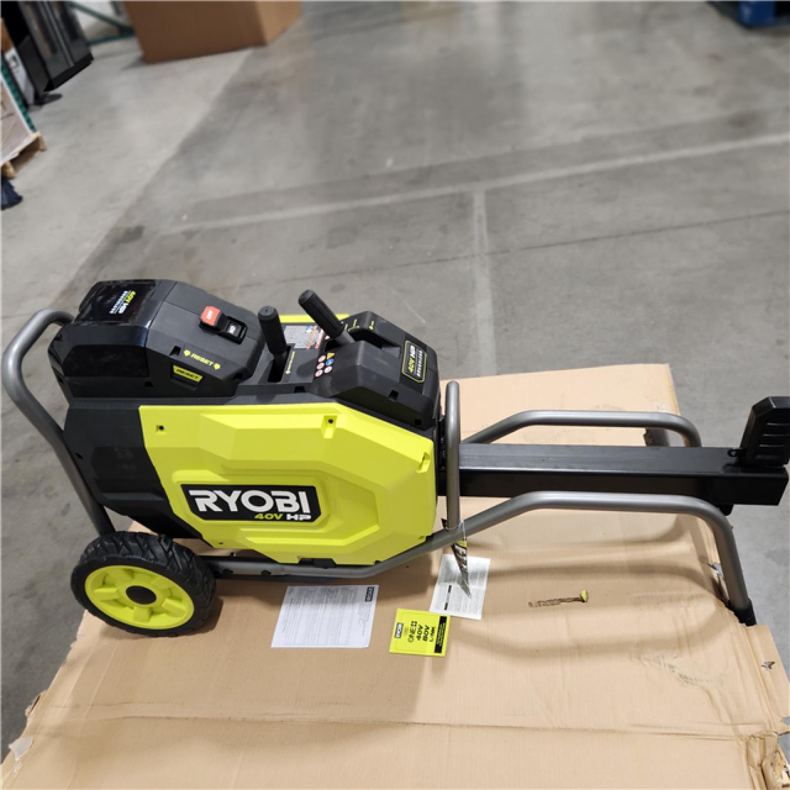 Dallas Location AsIs RYOBI 40V HP Brushless 12Ton Battery Electric Log Splitter Kit