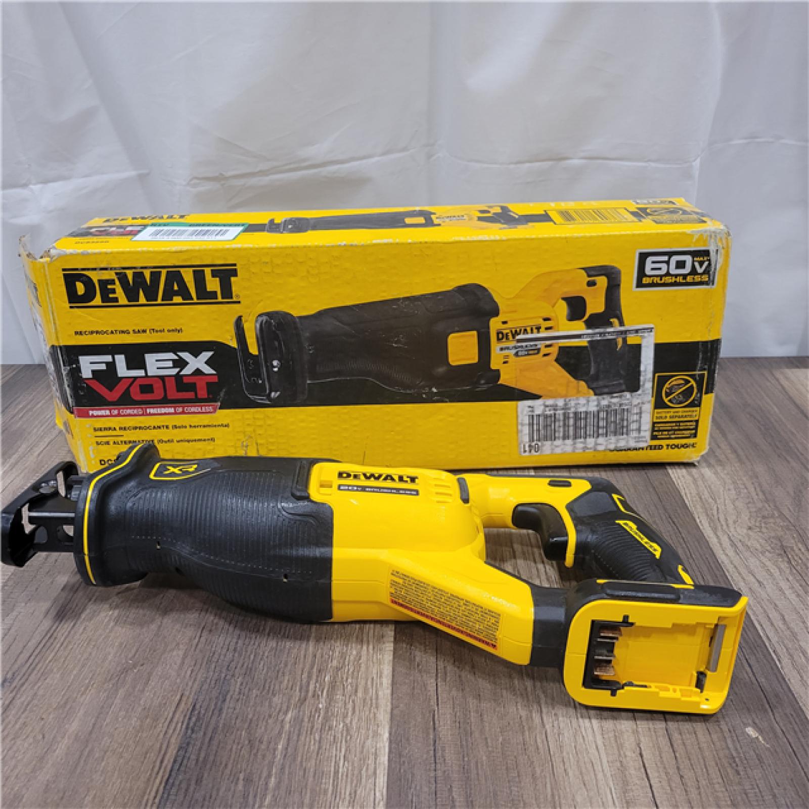 AS-IS DCS389B FLEXVOLT 60V MAX Cordless Brushless Reciprocating Saw (Tool-Only)