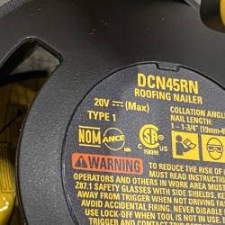 AS-IS DEWALT 20V MAX Lithium-Ion 15-Degree Electric Cordless Roofing Nailer Kit