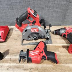 HOUSTON LOCATION - AS-IS MILWAUKEE 3 TOOL COMBO KIT W/ (2) BATTERY & CHARGER