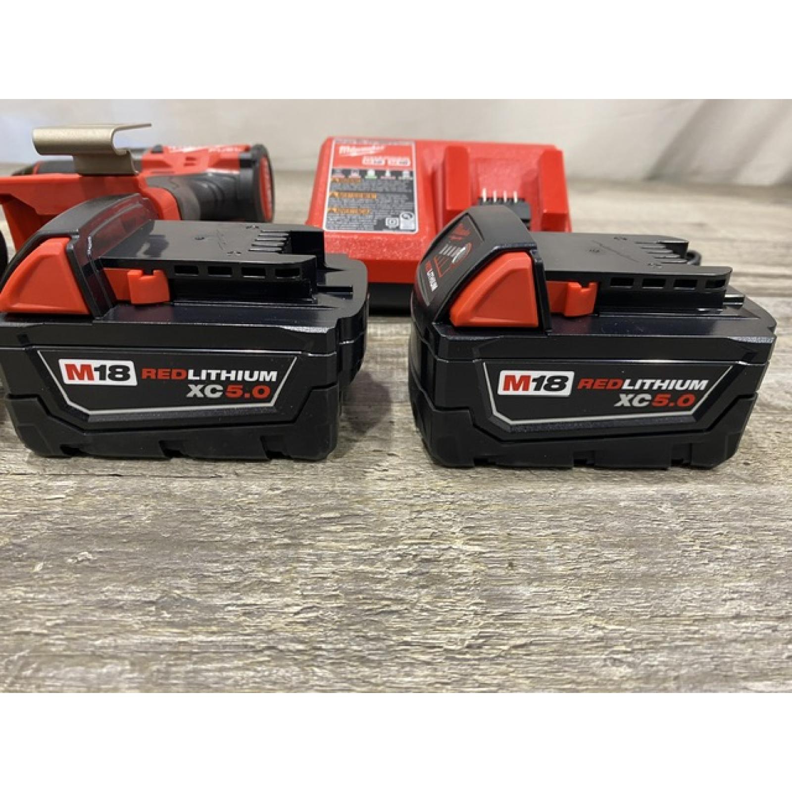AS-IS Milwaukee FUEL 18V Lithium-Ion Brushless Cordless 1/2 in. Hammer Drill Driver Kit