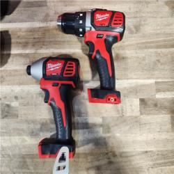 HOUSTON LOCATION - AS-IS Milwaukee 18V Cordless Brushed 2-Tool Drill/Driver and Impact Driver Kit