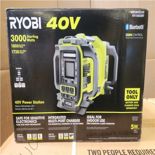Phoenix NEW RYOBI 40V 1800-Watt Portable Battery Inverter Power Station and 4-Port Charger (Tool Only)