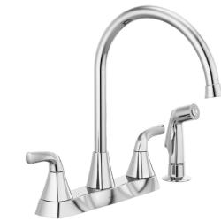 DALLAS LOCATION- NEW! Peerless Parkwood Two Handle Kitchen Faucet With Spray  Chrome (Units 39)
