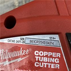 AS-IS Milwaukee 12V Lithium-Ion Cordless Copper Tubing Cutter (Tool-Only)