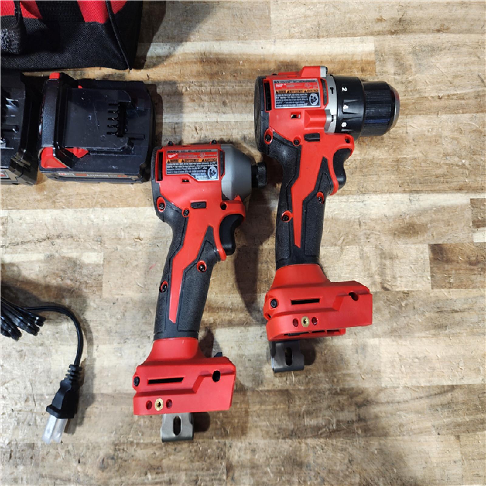 HOUSTON LOCATION - AS - IS Milwaukee 18-Volt Lithium-Ion Brushless Cordless Compact Hammer Drill/Impact Combo Kit