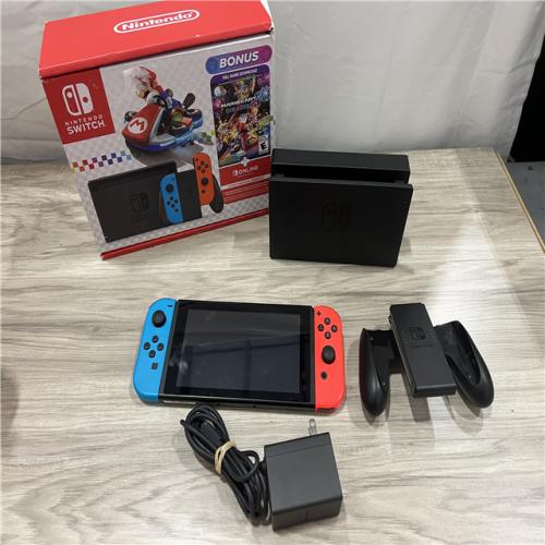 AS-IS Nintendo Switch with Neon Blue and Neon Red Joy-Con