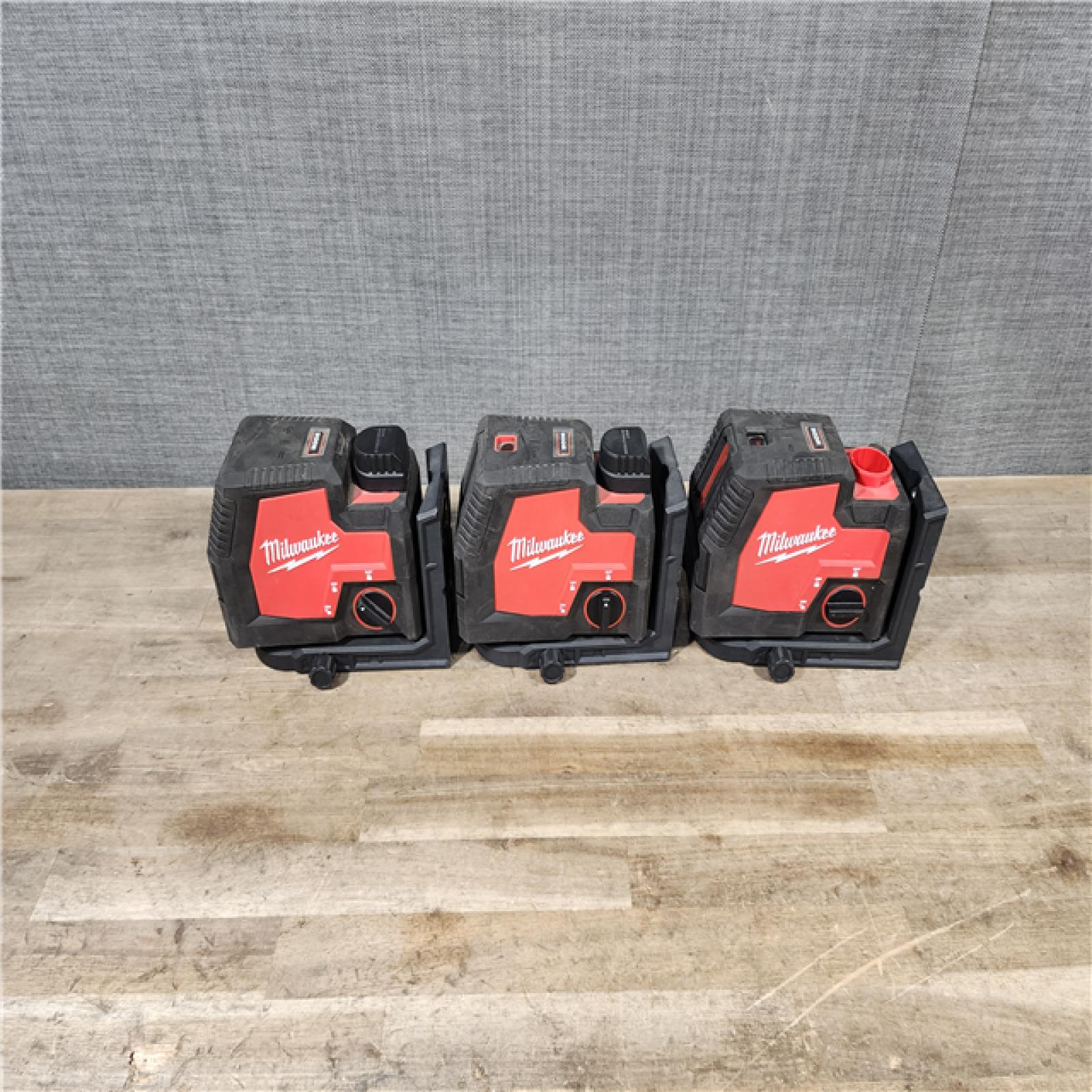 HOUSTON LOCATION - AS-IS MILWAUKEE LASER 3 TOOL COMBO