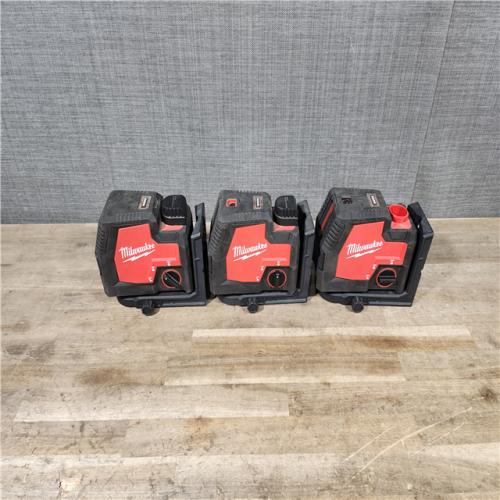 HOUSTON LOCATION - AS-IS MILWAUKEE LASER 3 TOOL COMBO