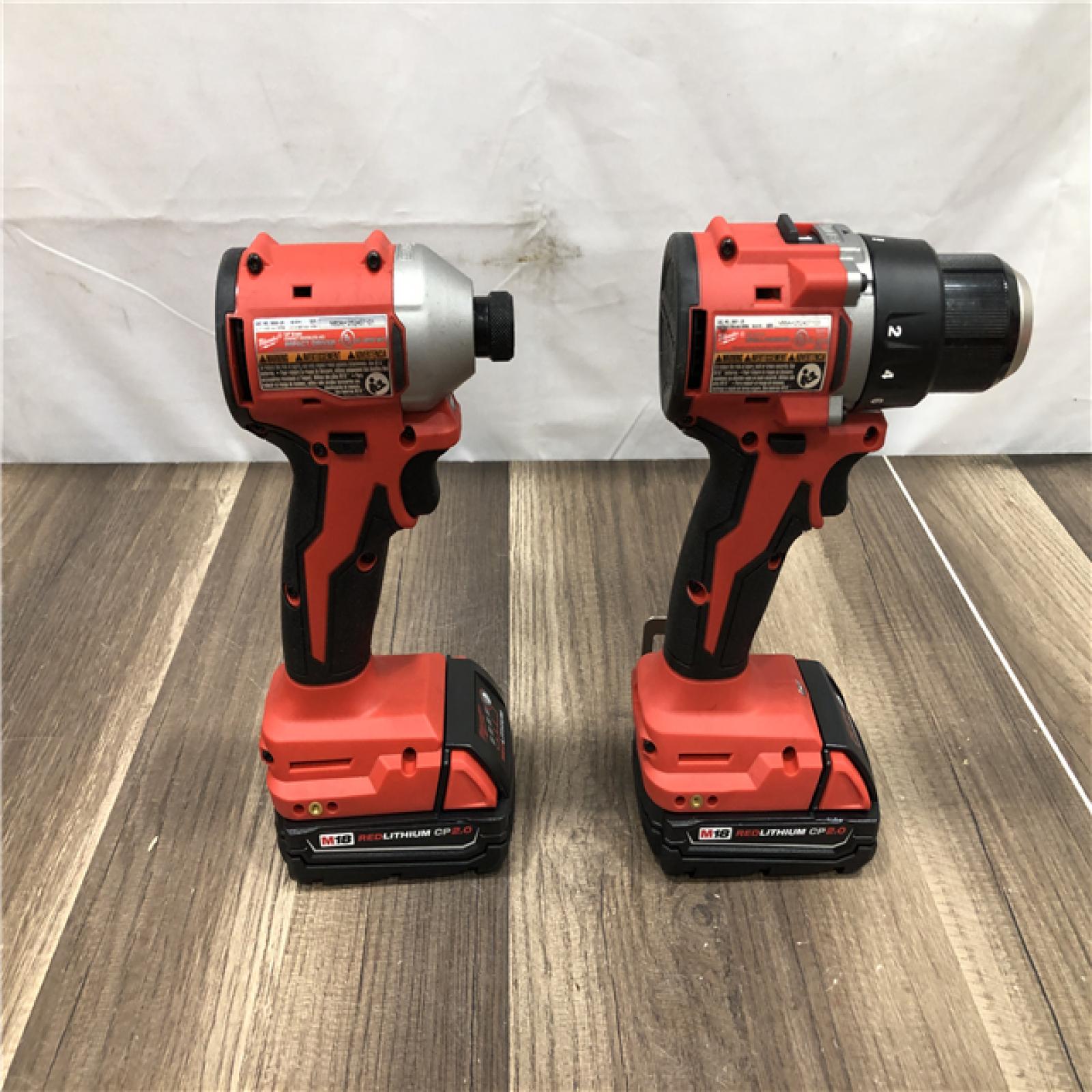 AS-IS Milwaukee 18V Lithium-Ion Brushless Cordless Compact Drill/Impact Combo Kit
