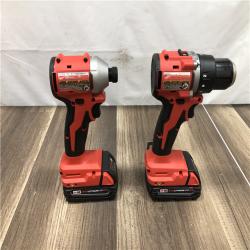 AS-IS Milwaukee 18V Lithium-Ion Brushless Cordless Compact Drill/Impact Combo Kit