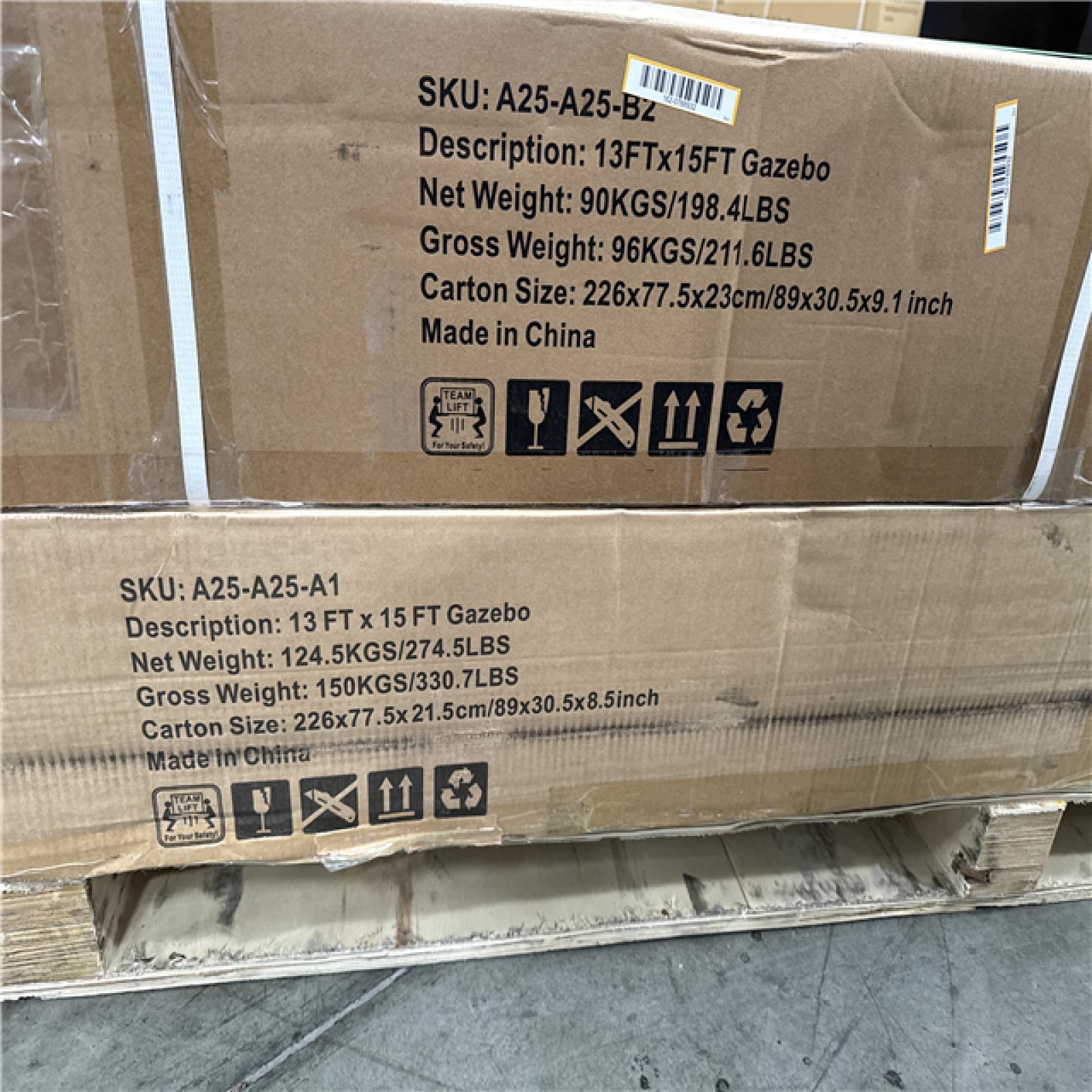 California AS-IS 13ft x 15ft Gazebo (Patio furniture not included)