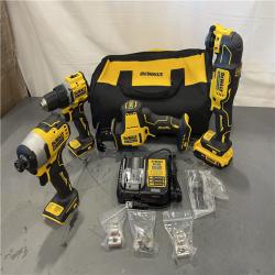 AS-IS - DeWalt 20V MAX ATOMIC Cordless Brushless 4 Tool Combo Kit
