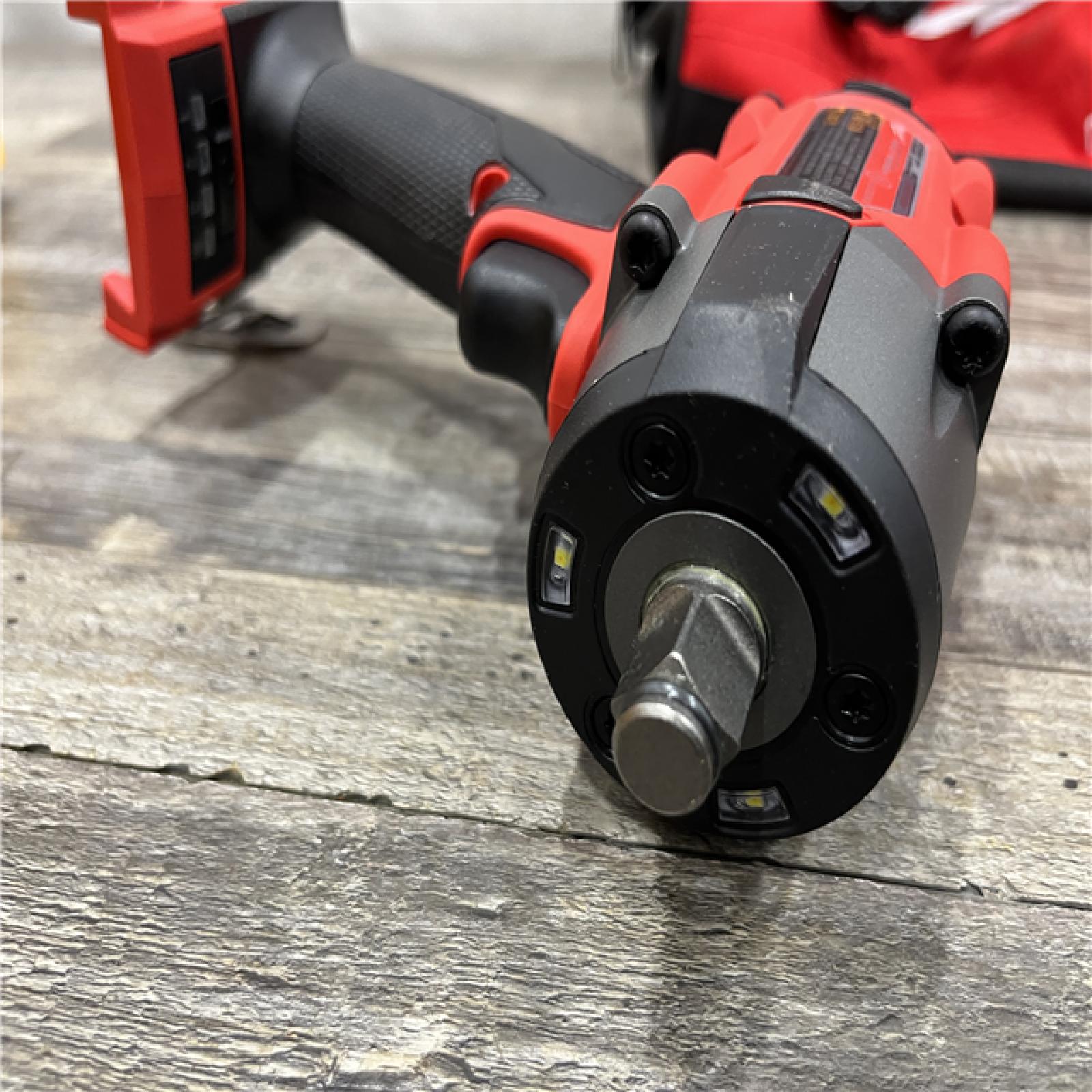AS-IS Milwaukee FUEL 18V Lithium-Ion Brushless Cordless 1/2 in. Mid-Torque Impact Wrench with Friction Ring Kit