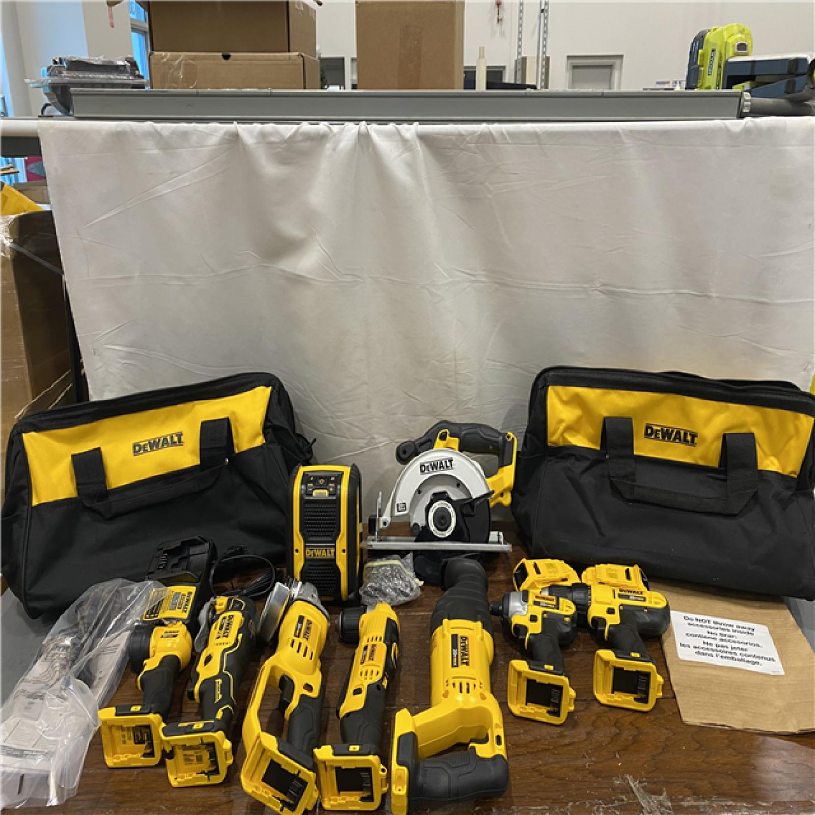 AS-IS Dewalt 20V MAX 9-Tool Power-Tool Combo Kit W/ Soft Case Including 2 Batteries & Charger
