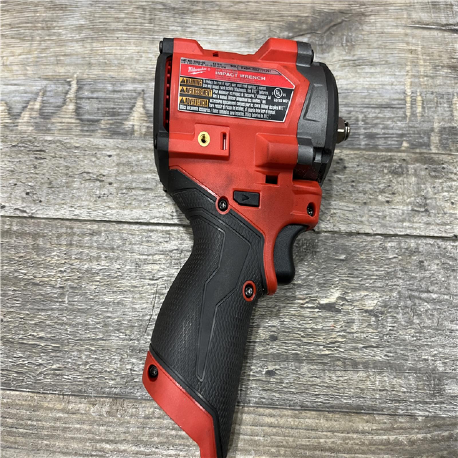 AS-IS Milwaukee FUEL 12V Li-Ion Brushless Cordless Stubby 3/8 in. Impact Wrench Kit
