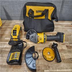 Houston Location AS-IS FLEXVOLT 60V MAX Lithium-Ion Brushless Cordless 4-1/2 in.-6 in. Grinder Kit with 9.0 Ah Battery  Charger and Kitbag