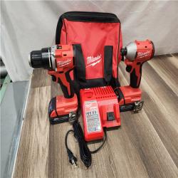 AS-IS- Milwaukee M18 Compact Brushless 2-Tool Combo Kit
