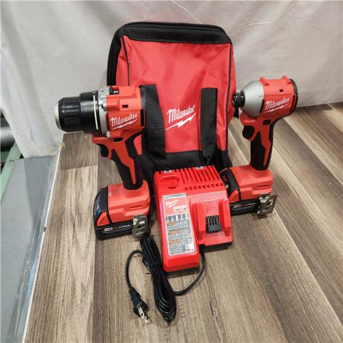 AS-IS- Milwaukee M18 Compact Brushless 2-Tool Combo Kit