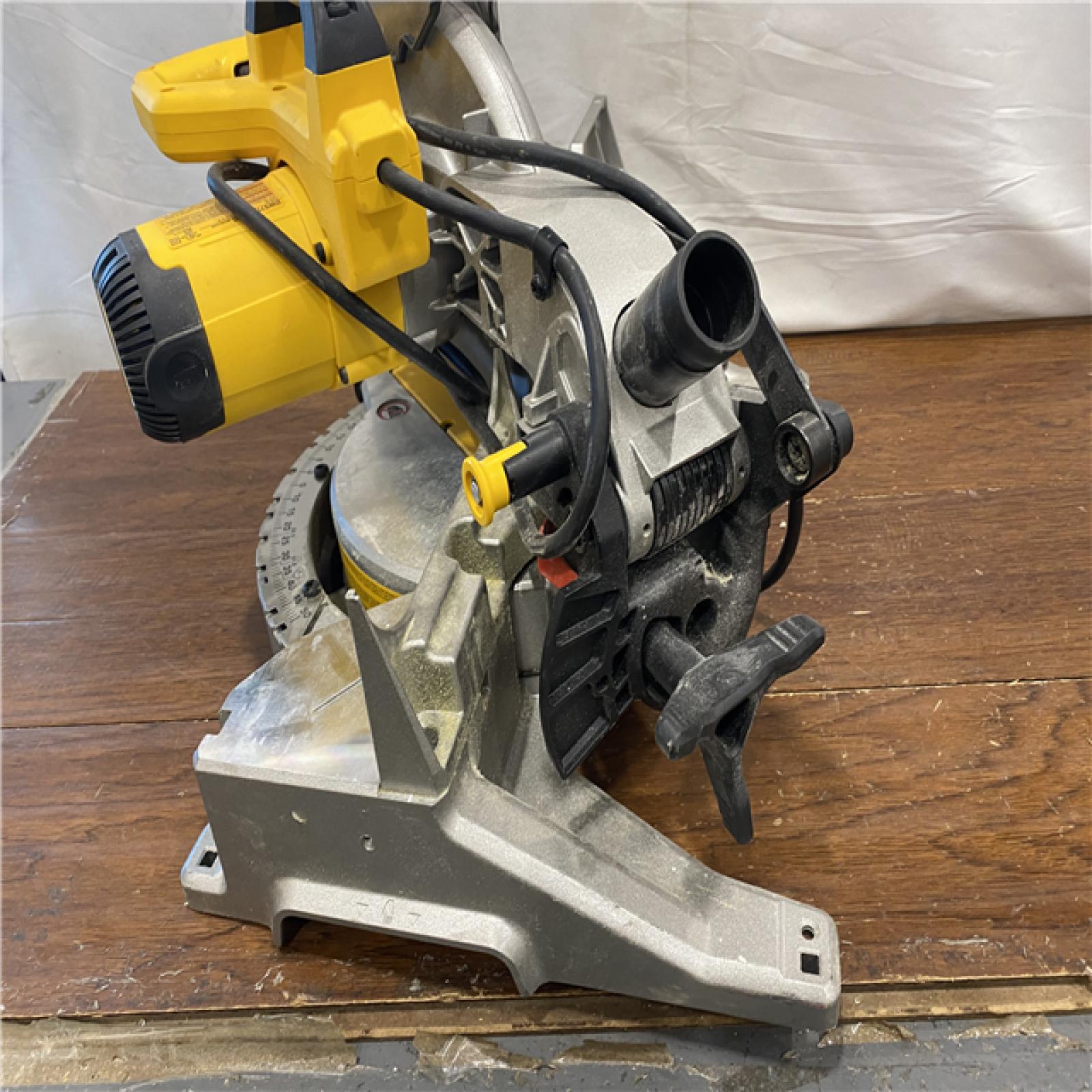 AS-IS DEWALT 15 Amp Corded 10 in. Compound Single Bevel Miter Saw