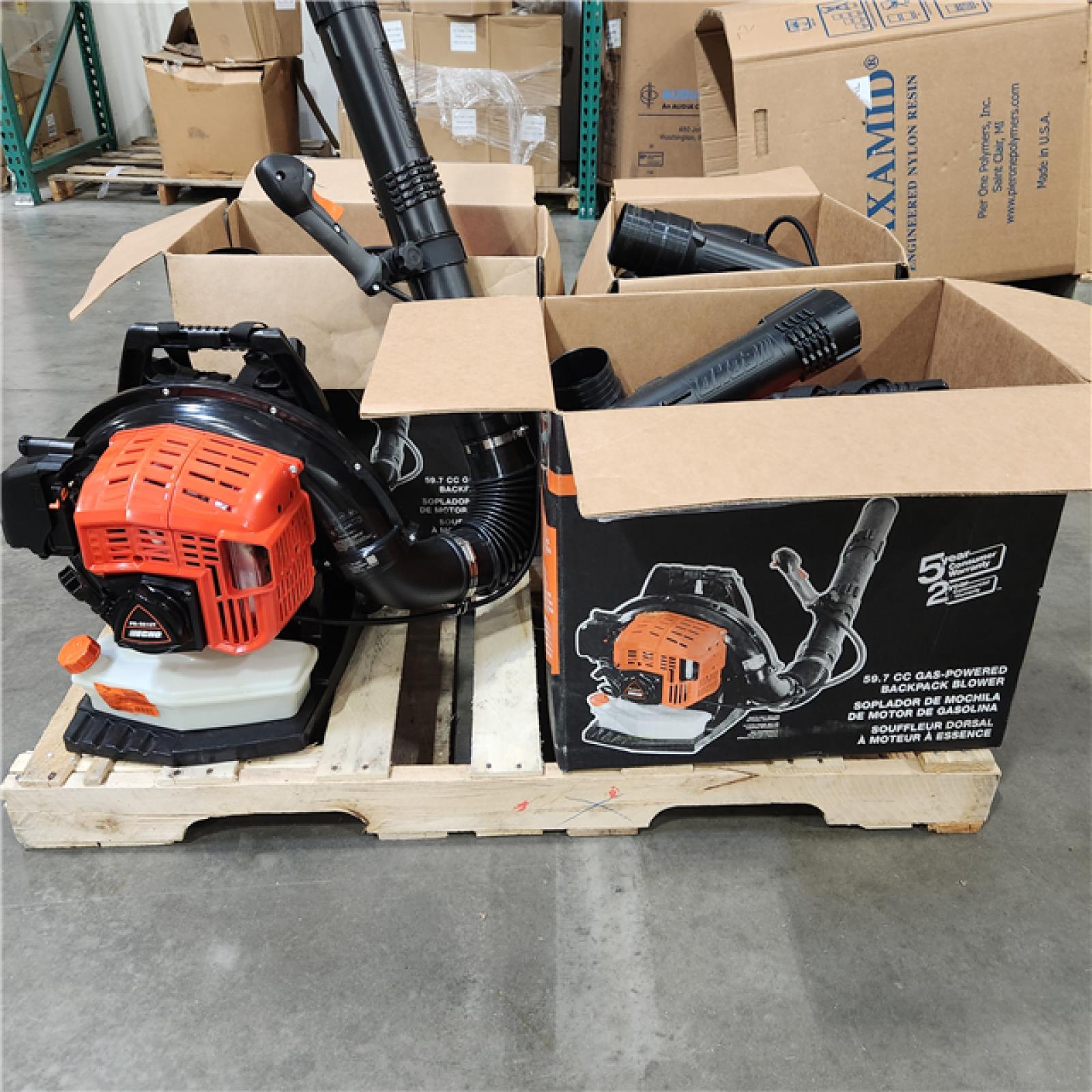 Dallas Location - As-Is ECHO 200 MPH 700 CFM 59.7 cc Gas Engine Backpack Leaf Blower (Lot Of 4)