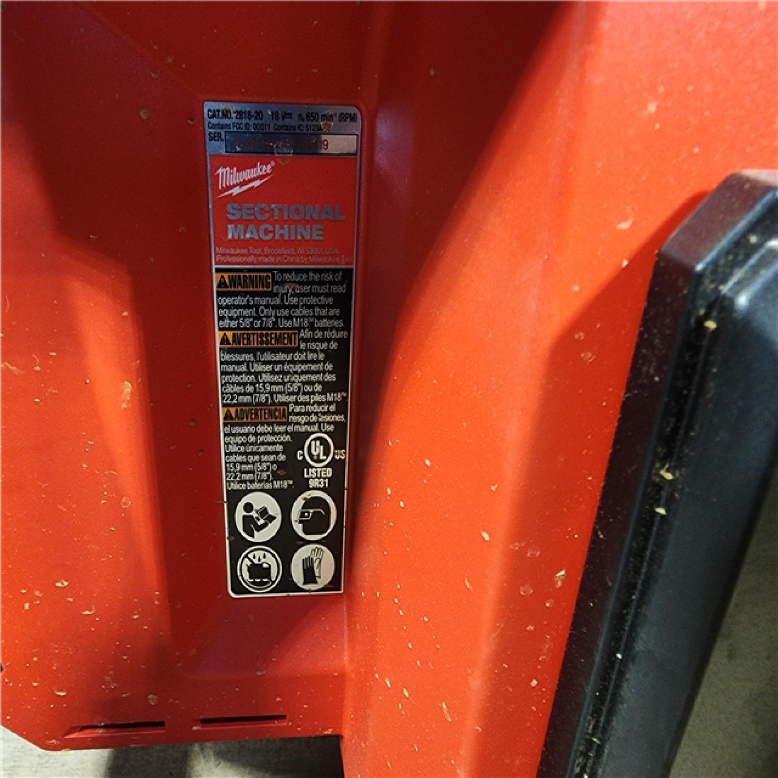 HOUSTON LOCATION - AS-IS Milwaukee M18 FUEL™ Sectional Machine (TOOL ONLY)