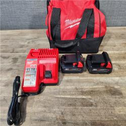 HOUSTON LOCATION - AS-IS Milwaukee M18 18V Lithium-Ion Brushless Cordless Compact Drill/Impact Combo Kit (2-Tool) W/(2) 2.0 Ah Batteries  Charger & Bag