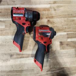 HOUSTON LOCATION - AS-IS Milwaukee FUEL 12-Volt Lithium-Ion Brushless Cordless Hammer Drill and Impact Driver Combo Kit