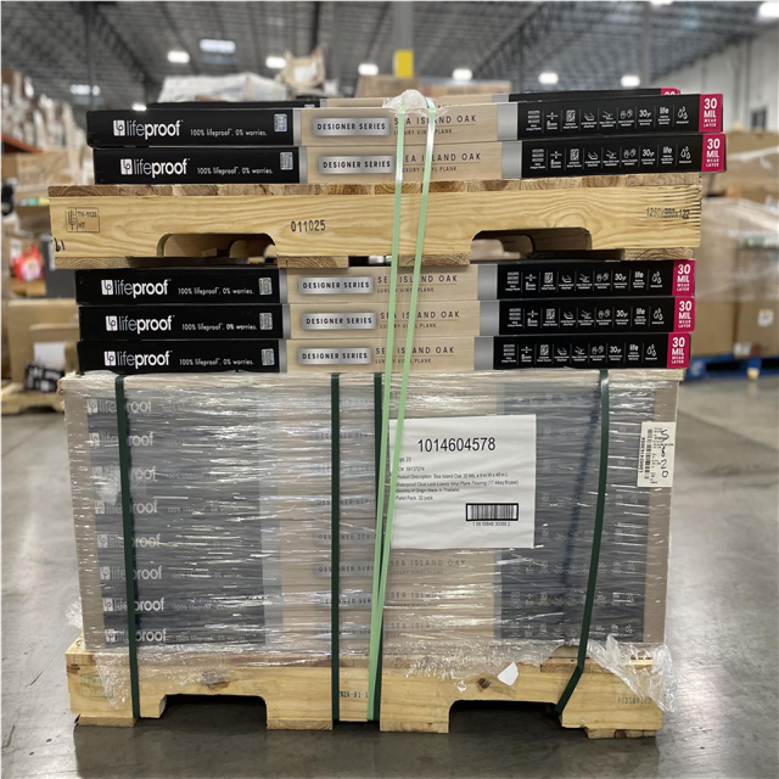 DALLAS LOCATION- LIFEPROOF Sea Island Oak 30 MIL 9in. Wx48in.L Waterproof Vinyl Flooring(17.44 sq.ft./case) (55 UNITS)