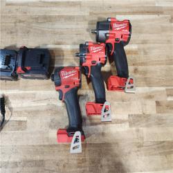 HOUSTON LOCATION - AS - IS Milwaukee 3 Tool Combo Kit W/ (2) Battery & Charger