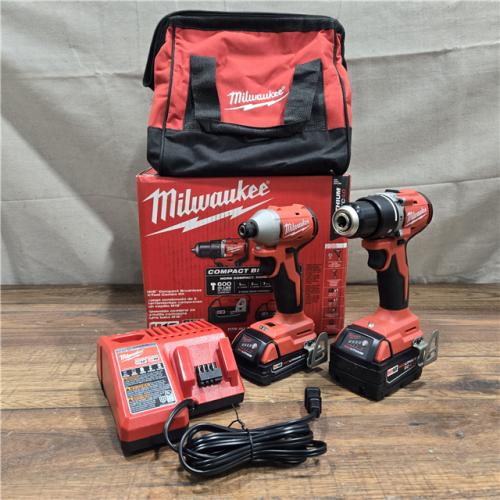 AS-IS Milwaukee M18 Compact Brushless 2-Tool Combo Kit