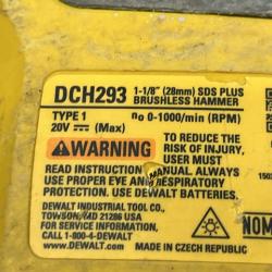 AS-IS DEWALT 20-Volt MAX XR Lithium Ion 1-1/8 in. Cordless SDS-plus Brushless L-Shape Concrete/Masonry Rotary Hammer (Tool-Only)