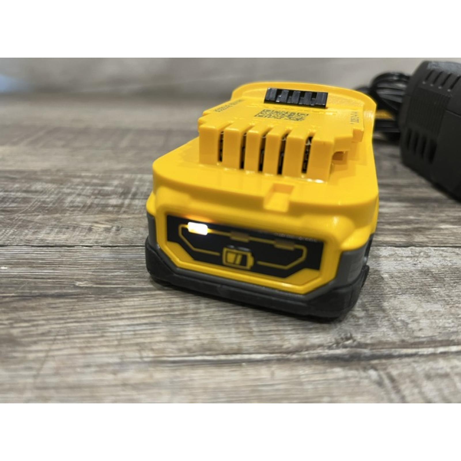 AS-IS DEWALT 20V MAX XR POWERSTACK Lithium-Ion Battery Starter Kit with 1.7Ah Battery and Charger