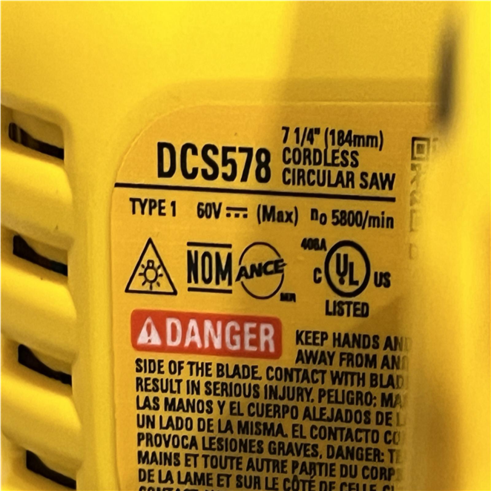 AS-IS DEWALT FLEXVOLT 60V MAX Cordless Brushless 7-1/4 in. Circular Saw with Brake (Tool Only)