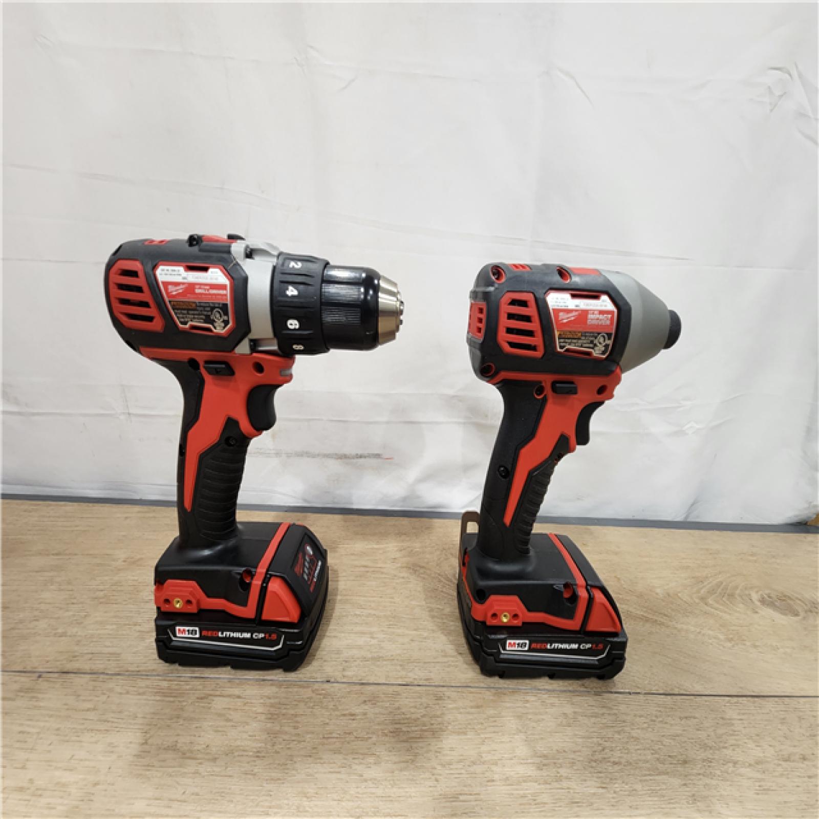 AS-IS- Milwaukee 18V Lithium-Ion Cordless Drill Driver/Impact Driver Combo Kit