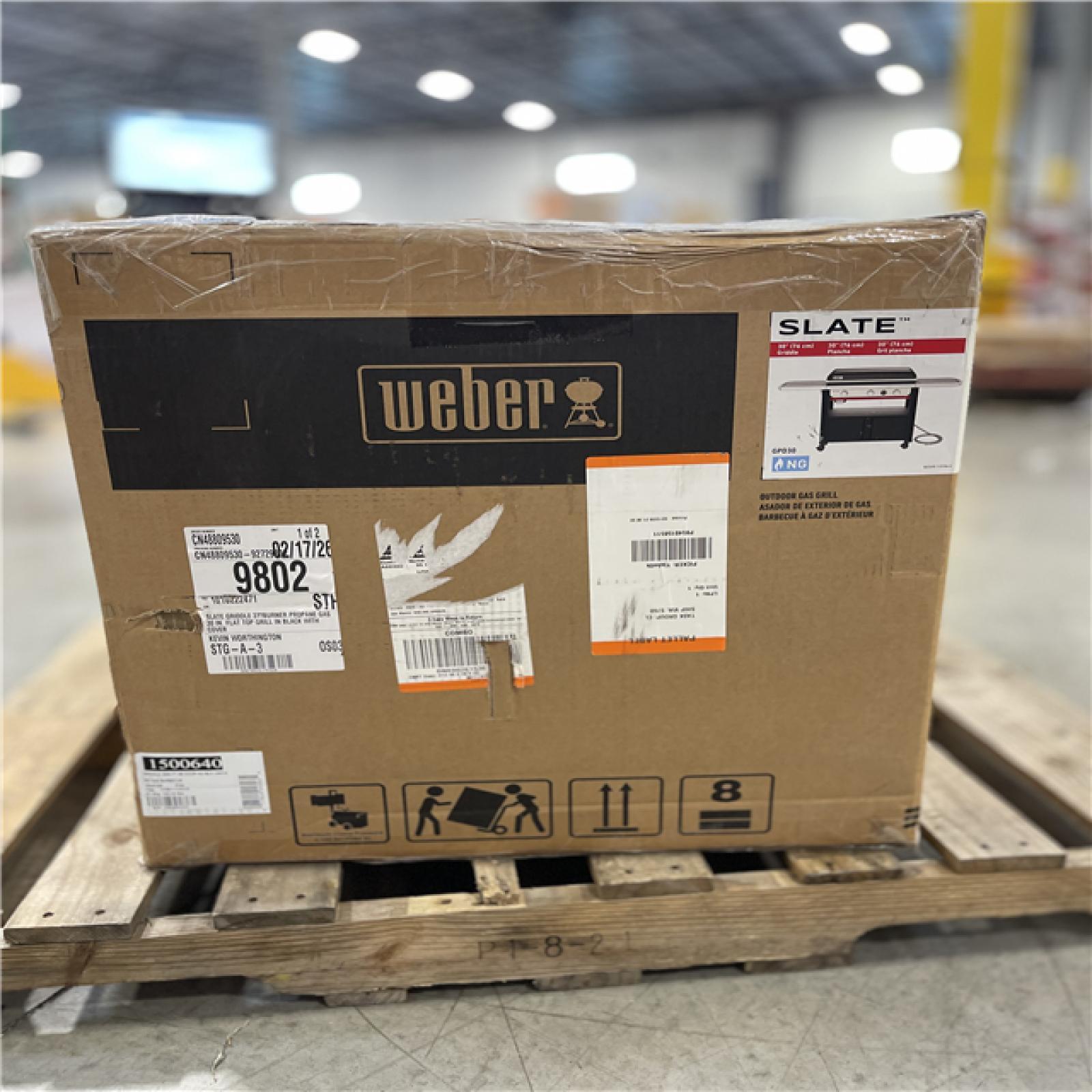 DALLAS LOCATION- Weber Slate Griddle 3-Burner Natural Gas 30 in. Flat Top Grill in Black with Thermometer