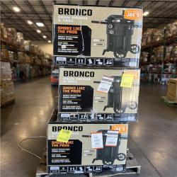 DALLAS LOCATION - DALLAS LOCATION - OKLAHOMA JOE'S Bronco 18 in. Heavy Duty Charcoal Drum Smoker and Grill with 284 sq. in. Cooking Area in Black PALLET-(6 UNITS)