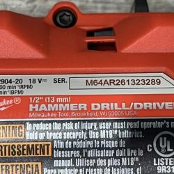 NEW - Milwaukee FUEL 18V Lithium-Ion Brushless Cordless 1/2 in. Hammer Drill/Driver (Tool-Only)