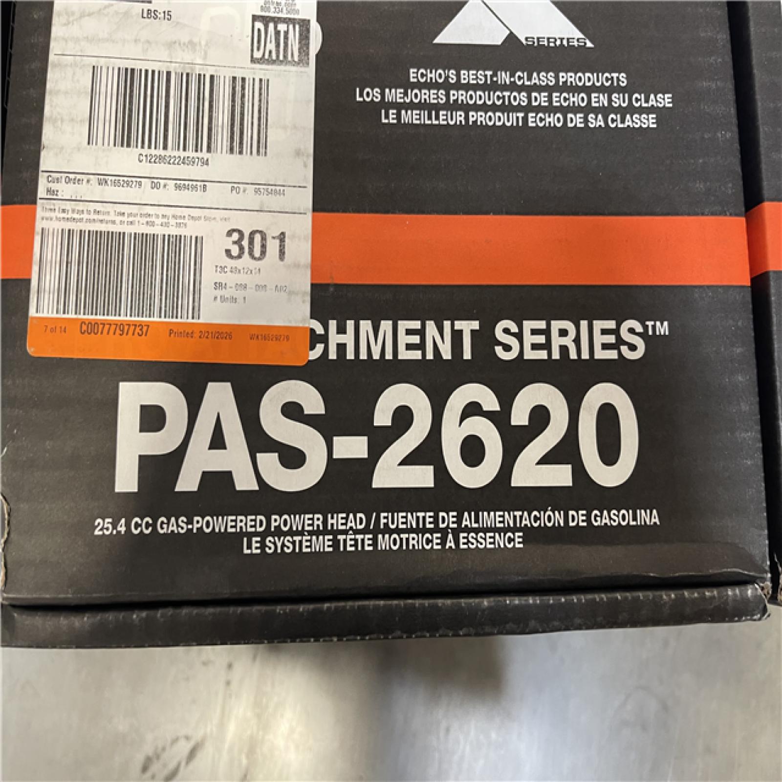 DALLAS LOCATION- NEW!- ECHO 25.4 cc Gas 2-Stroke X Series Attachment Capable Power Head (POWER HEAD ONLY LOT OF 4)